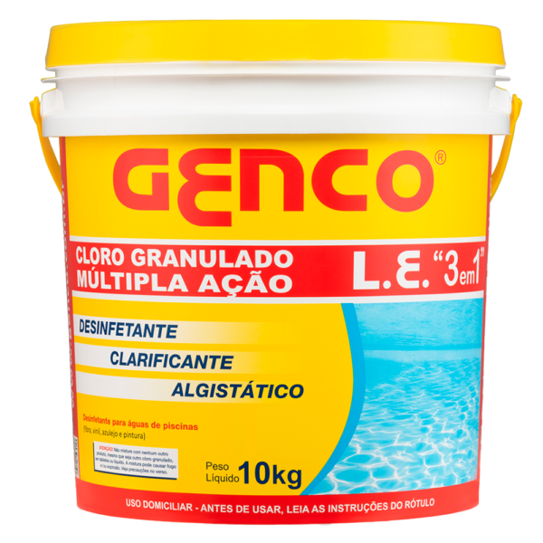 CLORO GRANULADO 3 EM 1 LINHA ESPECIAL 10KG GENCO